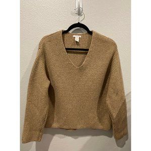 H&M V-Neck Knit Tan Sweater